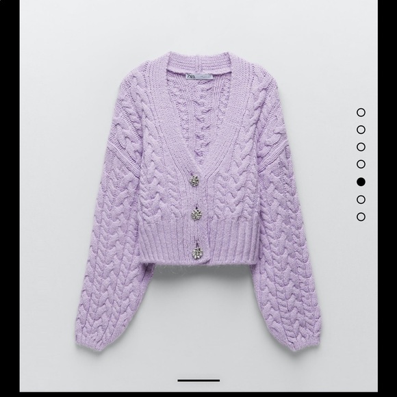 SOLD🌸Lilac Zara sweater with jewel buttons💜 - Picture 9 of 11